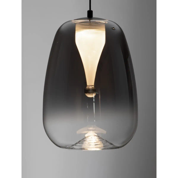 Szklana lampa wisząca JAREVIA LE45121 LED 3W 3000K do jadalni szara