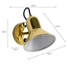 Regulowana LAMPA ścienna ASTAMA LP-1122/1W GD Light Prestige metalowa OPRAWA kinkiet okrągły na wysięgniku loft złoty