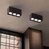 Prostokątna lampa sufitowa 1058 Domeno LED 9W 4000K spot metalowa czarna