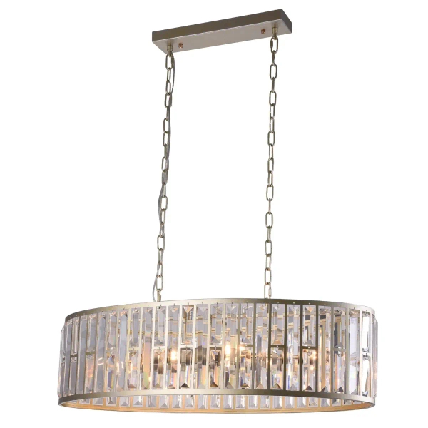 Lampa wisząca na łańcuchach Kyiv P06223CP Cosmolight cyrtsls srebrna