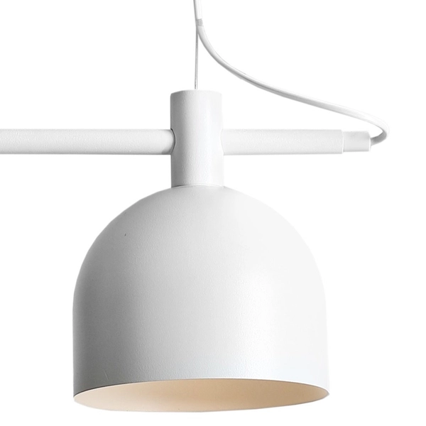 Lampa wisząca BERYL 976H Aldex metalowy zwis biały