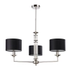 Lampa wisząca potrójna Artu ART-ZW-3 (N) do sypialni nikiel czarna