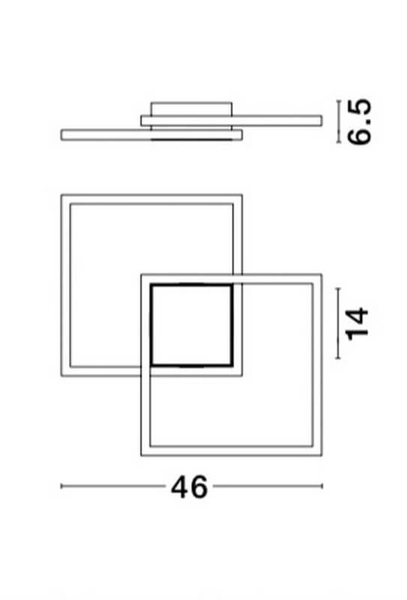 Nowoczesny plafon metalowy Paso LED 25W 3000K do holu biały