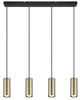 Lampa wisząca Robby 57911-4HM tuby na listwie mosiądz czarne