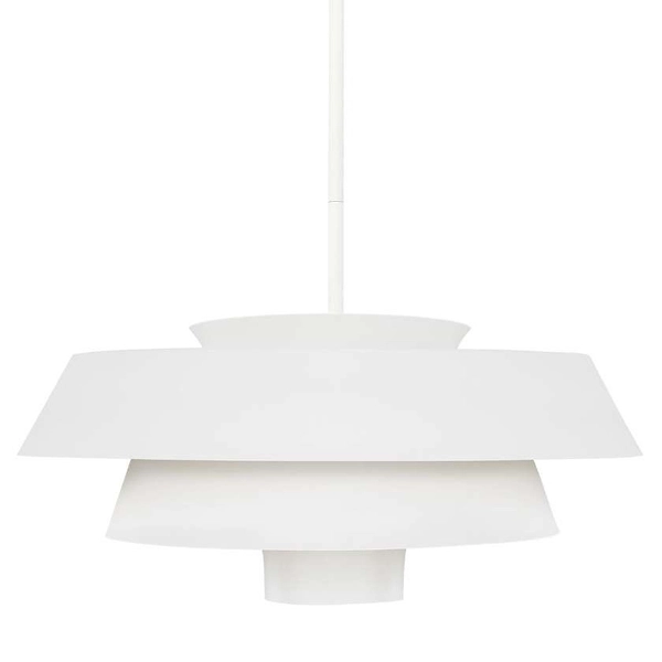 Modernistyczna LAMPA wisząca Brisbin FE-BRISBIN-MW Elstead FEISS metalowa OPRAWA okrągły ZWIS designerski biały matowy