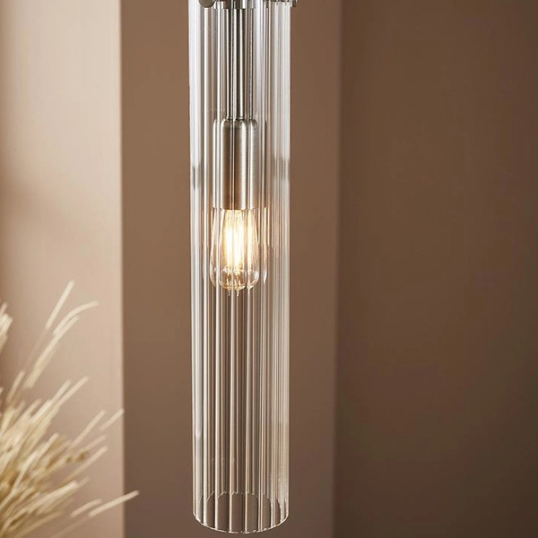 Loftowa LAMPA wisząca TUBO 108112 Markslojd szklana OPRAWA tuba zwis stal przezroczysty