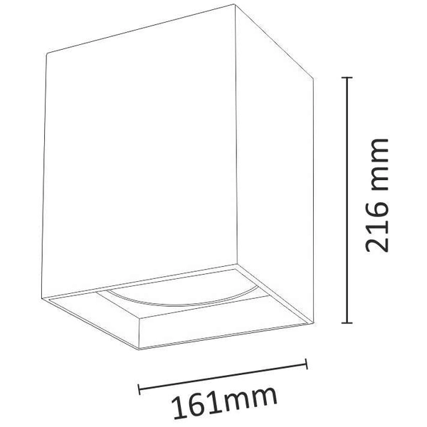 Downlight LAMPA sufitowa JUPITER K17 307811 Polux kostka OPRAWA metalowa cube czarna