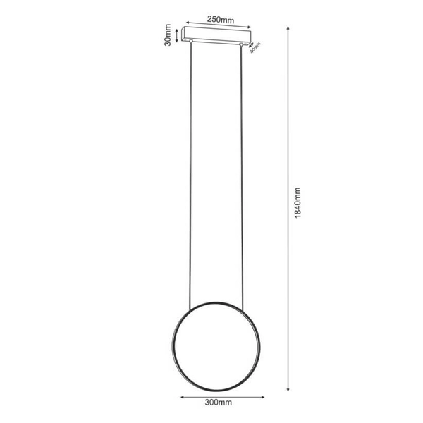 Metalowa lampa sypialniana Agaro 5317 Shilo LED 9W 4000K wisząca okrągła złota