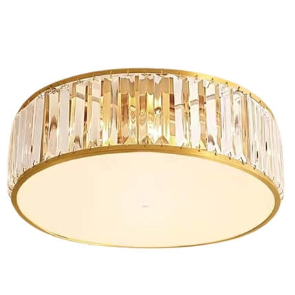 Sufitowa lampa glamour CGVETR50 okrągła nad łóżko złota