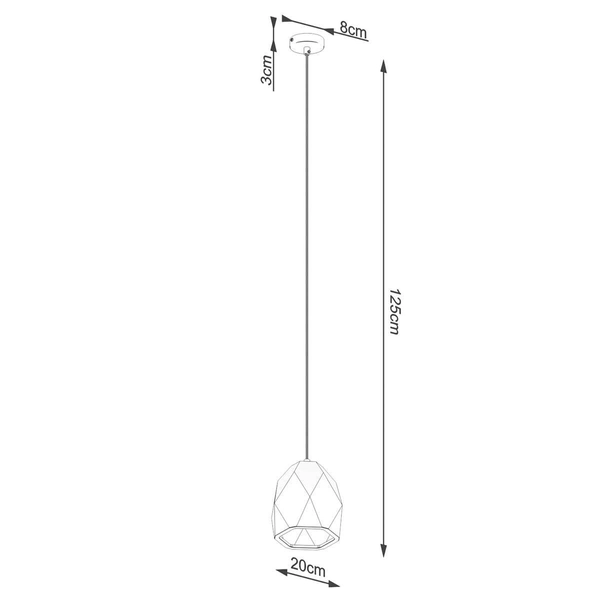 Wisząca lampa Mint SL.1251 geometryczna nad stół biała