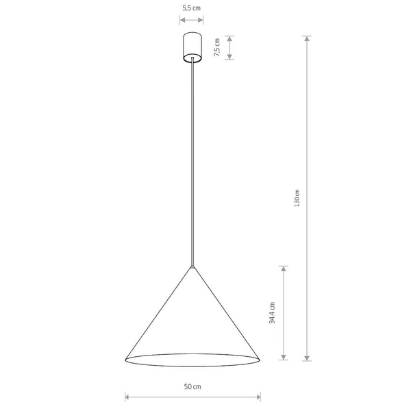 Lampa zwieszana trójkątna ZENITH 11484 do salonu niebieski
