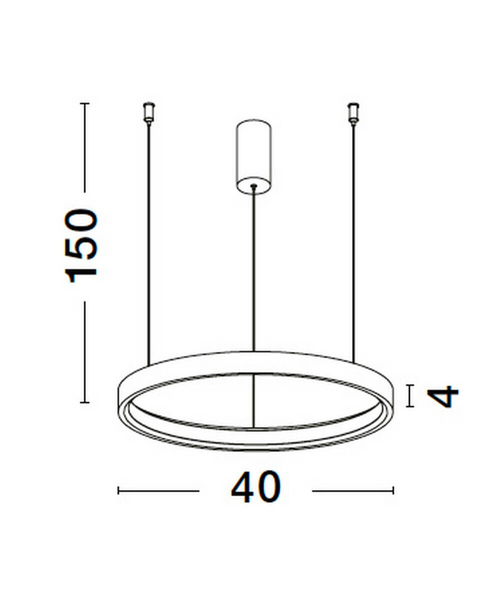 Lampa wisząca okrągła ZACAPU LE42795 pierścień LED 30W 3000K biały