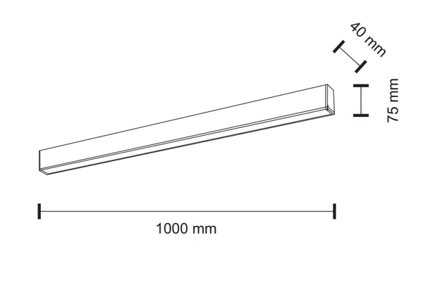 LAMPA sufitowa NUMATA 8659 Shilo metalowa OPRAWA liniowa plafoniera LED 16W 4000K listwa biała