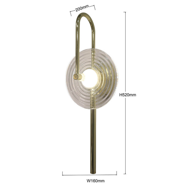 Nowoczesny kinkiet ścienny Plato LP-0301/1W TR LED 6W 3000-6000K złoty