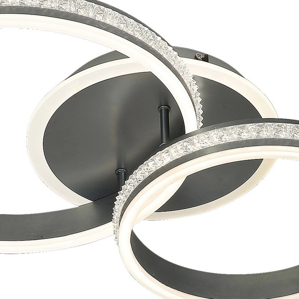 Glamour lampa sufitowa Avalon pierścienie LED 50W 4000K aluminium