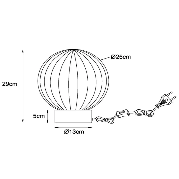 Stołowa lampka kula MONSARAZ 45593/01/62 Lucide bursztynowy