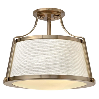 Sufitowa lampa tkaninowa Charlotte HK-CHARLOTTE-SF-BC złoty