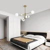 Loftowa LAMPA sufitowa DORADO LP-002/6P Light Prestige metalowa OPRAWA szklane kule plafon molekuły złote białe