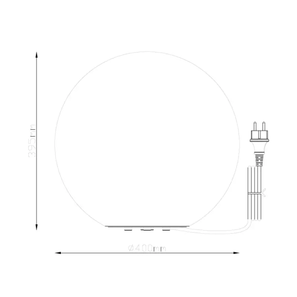Dekoracyjna lampa ogrodowa BALL MC40E LED 0,1W kula IP44 biała