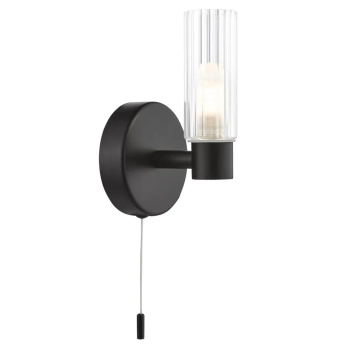 Łazienkowa lampa ścienna Bolton BOL0722 z włącznikiem IP44 czarny