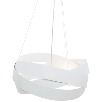 Zwisowa lampa Tornado 1117 Zumaline ring designerski biały