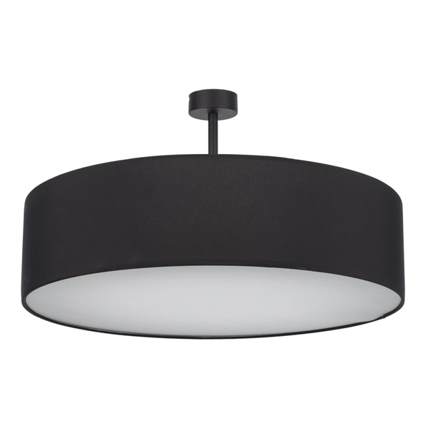 Okrągły plafon sypialniany Rondo 4245 TK Lighting tkaninowy czarny biały