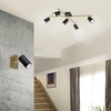 Lampa sufitowa MARLEY 612400580 Trio regulowana sople czarna złota