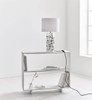 Nowoczesna lampa nocna Family 108246 na szafkę nocną tkanina biała 