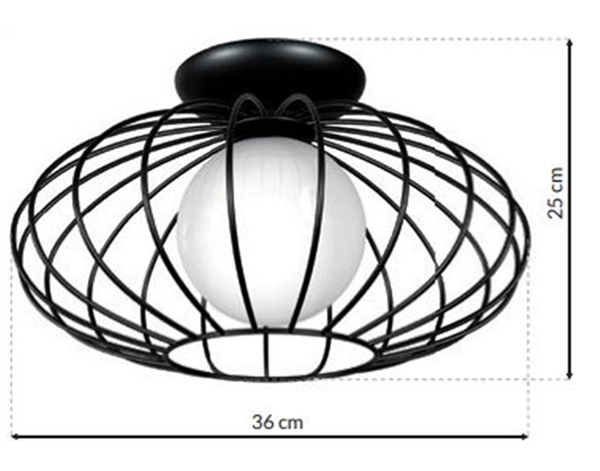 Lampa sufitowa KRONOS MLP4425 druciana do salonu czarna