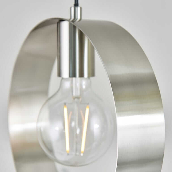 Minimalistyczna lampa wisząca nad stół Hoop 90454 Endon nikiel