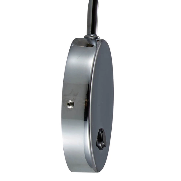 Nowoczesny kinkiet metalowy Tubo 20034-CH-N Zumline na wysięgniku chrom