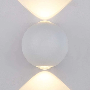 Elewacyjna LAMPA zewnętrzna CARSOLI PL-308W Italux ogrodowa OPRAWA ścienna kinkiet LED 4W 3000K metalowy IP65 biały