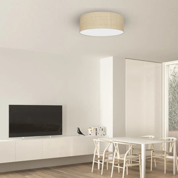 Ekologiczna lampa sufitowa MARSHALL MLP7488 do salonu beżowy biały