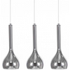 Nowoczesna lampa salonowa Soul wiszące krople chrom