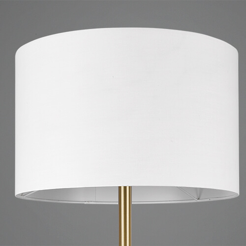 Lampa stojąca do salonu HOTEL 403900208 Trio z abażurem złoty biały