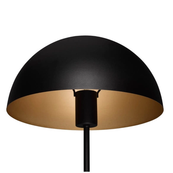 Stołowa lampka grzybek NOLA 506290132 metalowa z wtyczką czarna