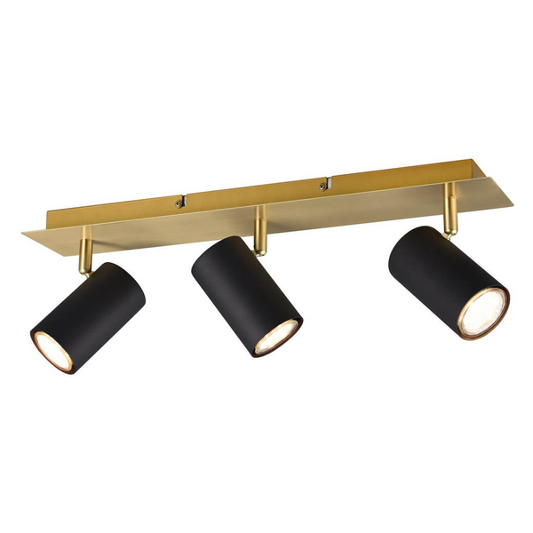 Potrójna lampa sufitowa VANTOS DL380802400 Trio reflektorki czarna złota