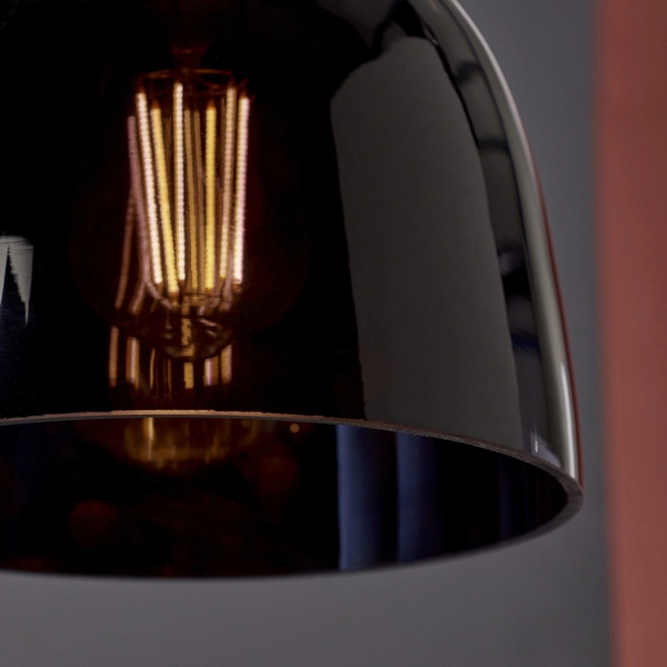 Lampa wisząca loftowa L&-180955 Light& przyciemniane szkło czarna