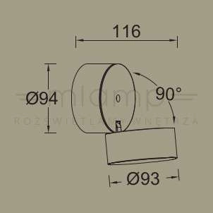 Regulowany kinkiet TRUMPET 5626001118 LED 11W 4000K zewnętrzny IP54 szary