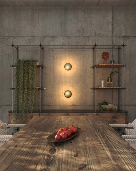 Okrągła lampa ścienna Luisant do sypialni LED 6W złota