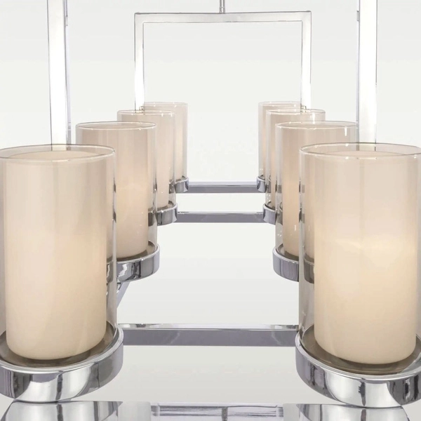 Stylowa LAMPA wisząca MIAMI P08018CH Cosmolight metalowy zwis do jadalni chrom