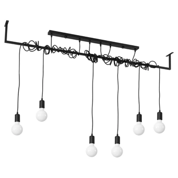 Industrialna lampa wisząca SL.0896 do salonu czarna loft