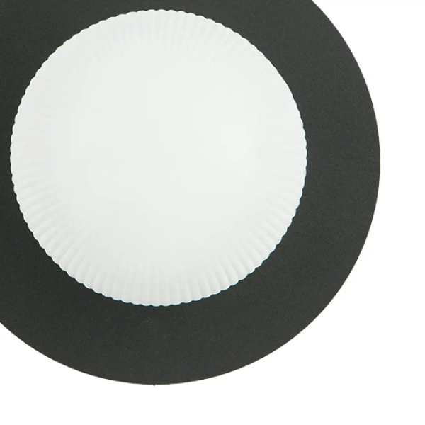 Okrągła ścienna lampa 23256 okrągła do przedpokoju czarna biała