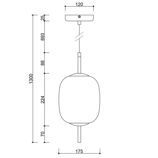 Lampa wisząca do sypialni Epli Mini EM0111P0 szklana metalowa biała