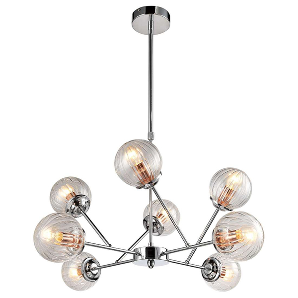 Lampa wisząca BEST 38-67289 szklana molekuły kule balls przezroczyste