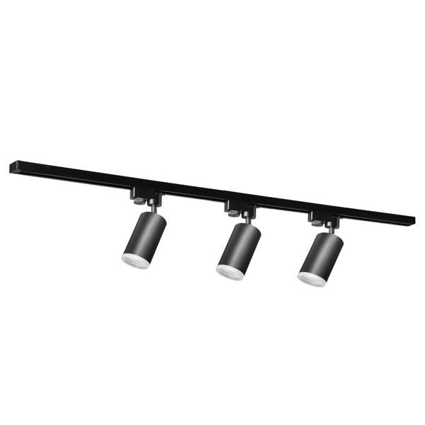 Nowoczesny zestaw szynowy 1-fazowa sufitowy LONDON 327659 tubki czarne