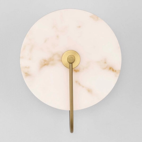 Kinkiet ścienny SAIPINA LE44623 LED 6W 3000K okrąg marmurowy biały złoty