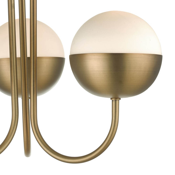 Sufitowa lampa kulista Andre AND0342 potrójna mosiądz biały