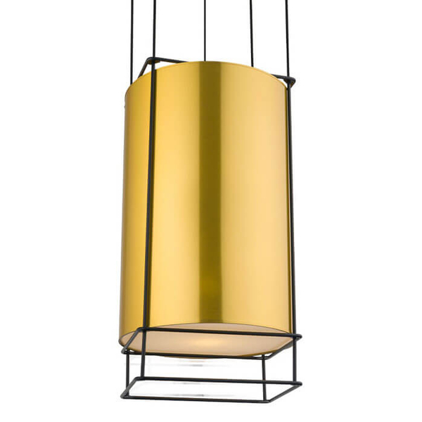 Lampa jadalniana wisząca PAA 9551 Dohar abażurowa mosiądz czarna