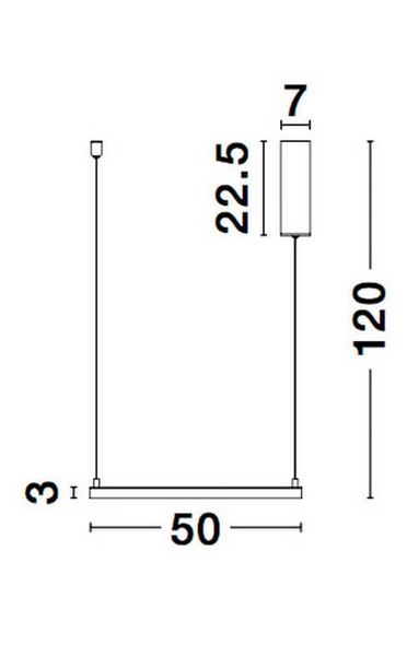 Minimalistyczna lampa wisząca Jean frame LED 30W 3000K biała